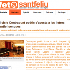Contrapunt poètic a «Fet a Sant Feliu»